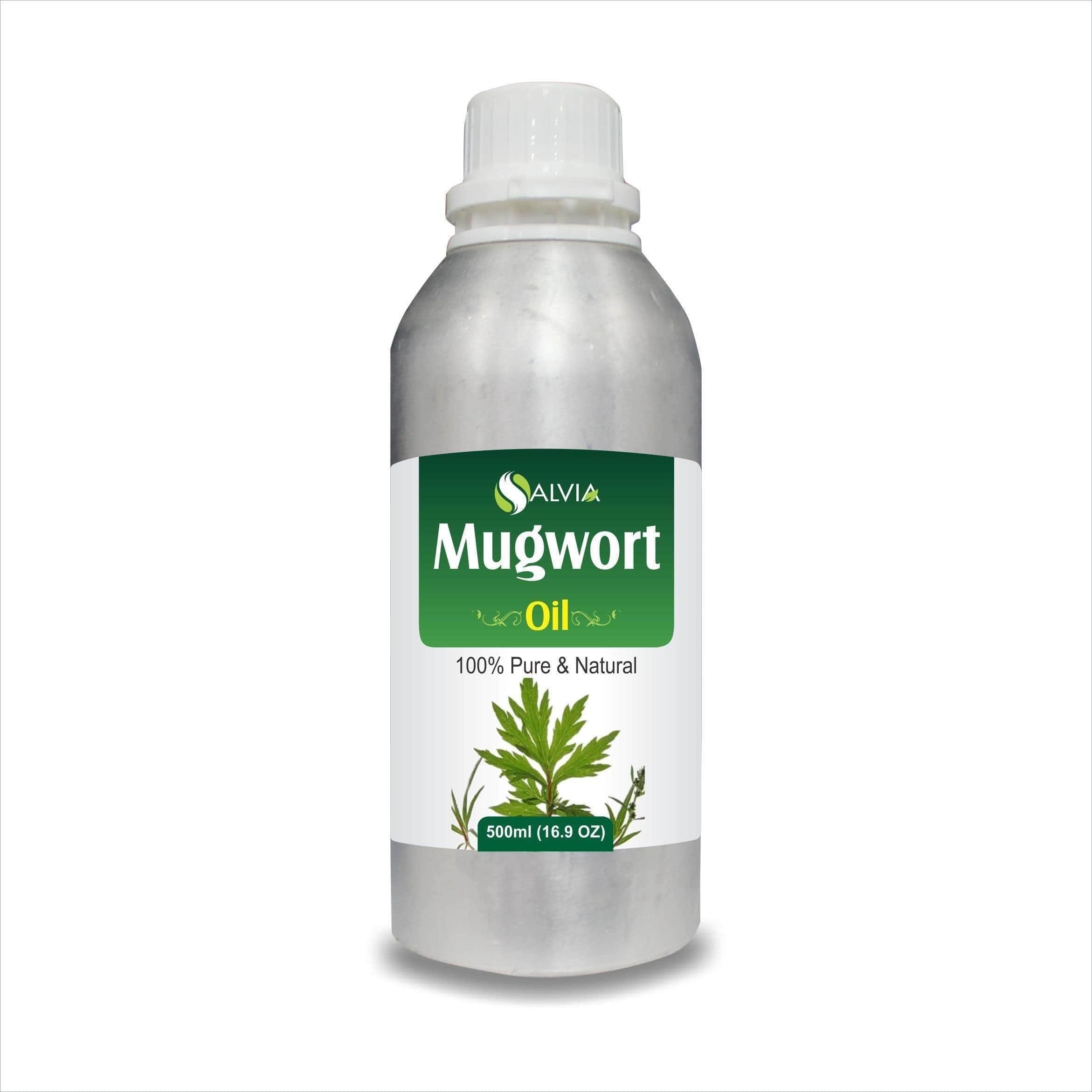 Salvia Natural Essential Oils 500ml Mugwort Oil (Artemisia-Vulgaris) 100% Natural Pure Essential Oil Protects, Nourishes & Hydrates The Skin, Anti-Aging Properties, Removes Excessive Oil in Scalp